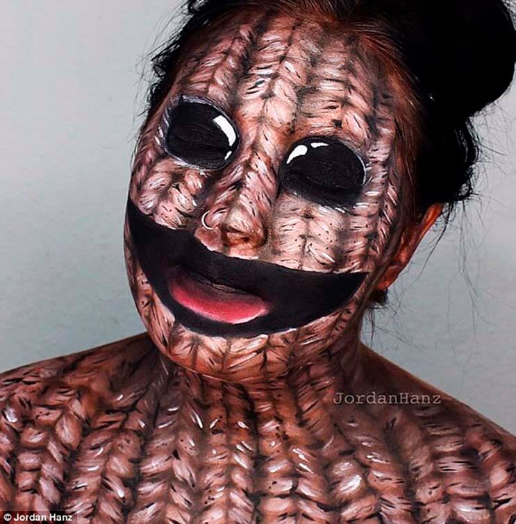 Artista usa su rostro como lienzo para dar vida a terroríficos personajes 9