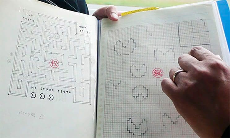 Creador de Pac-Man muestran los bosquejos que dieron vida al personaje 4