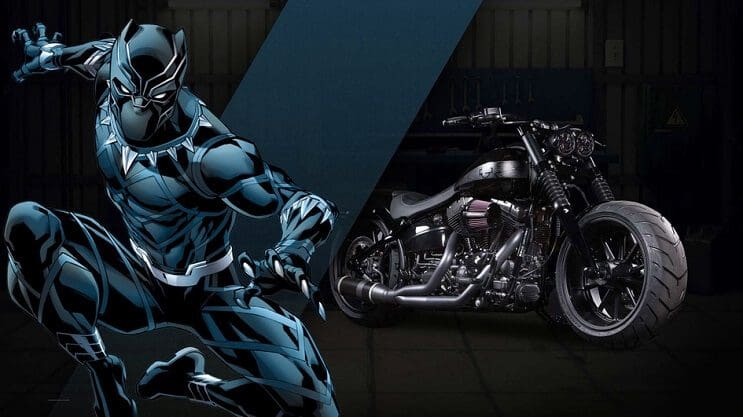 Marvel y Harley-Davidson se unen para lanzar motocicletas de superhéroes personalizadas black panther