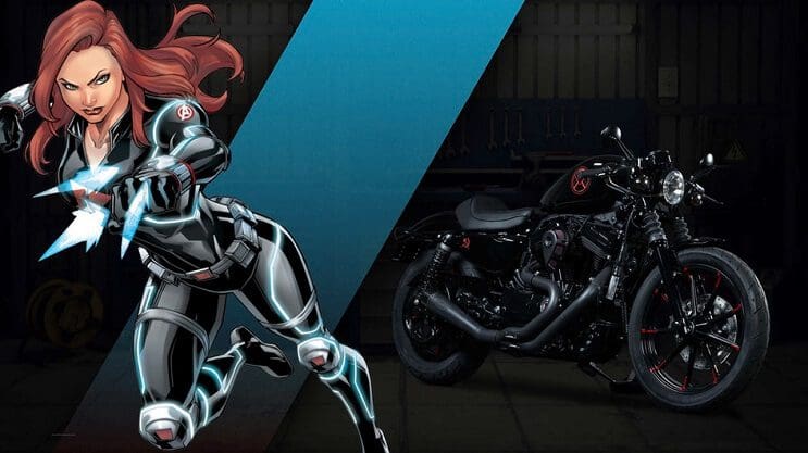 Marvel y Harley-Davidson se unen para lanzar motocicletas de superhéroes personalizadas black widow