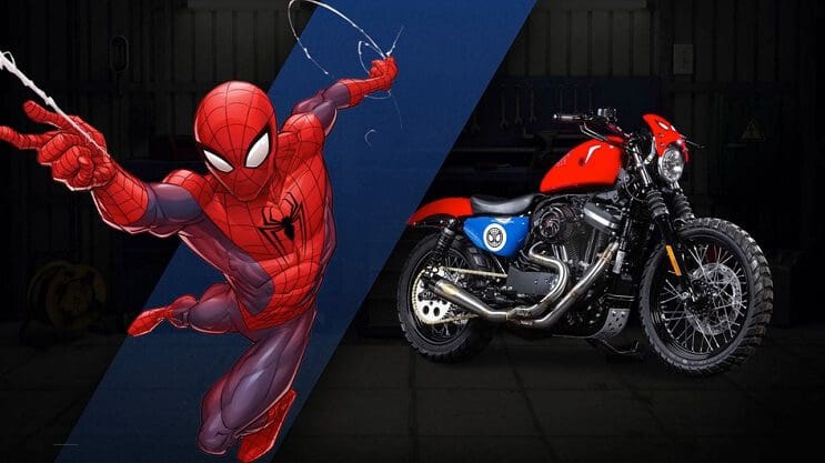 Marvel y Harley-Davidson se unen para lanzar motocicletas de superhéroes personalizadas spider man