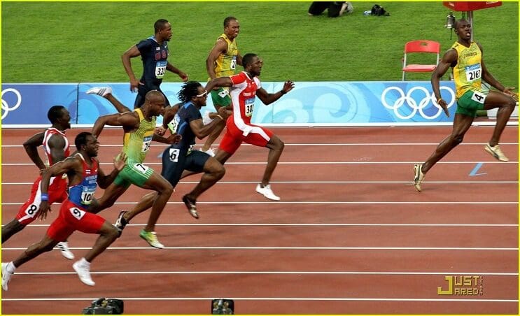 Usain Bolt padres Pekin 2008