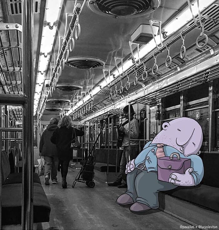 dormir en el metr