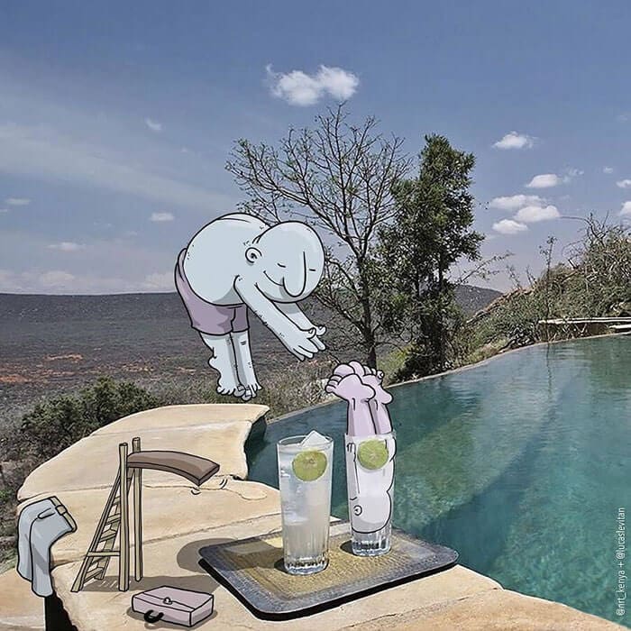 meterse a la piscina