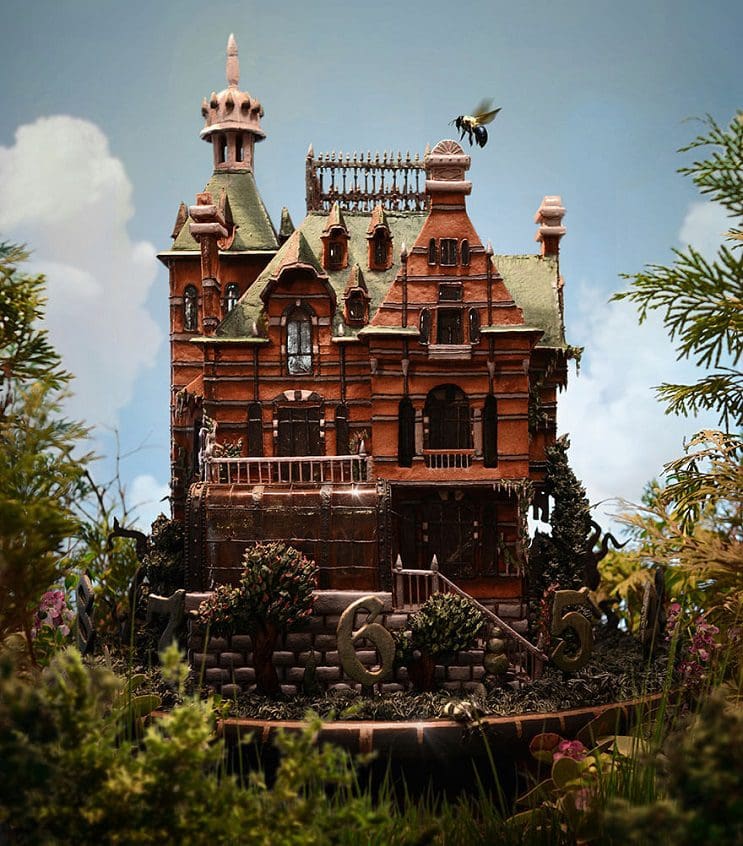 Esta casa se puede comer y es una réplica de la presentada en la última película de Tim Burton 01