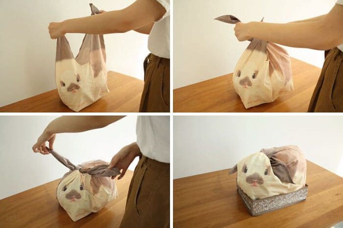 Estas bolsas se convierten con todo lo que guardes en ellas en conejos 02