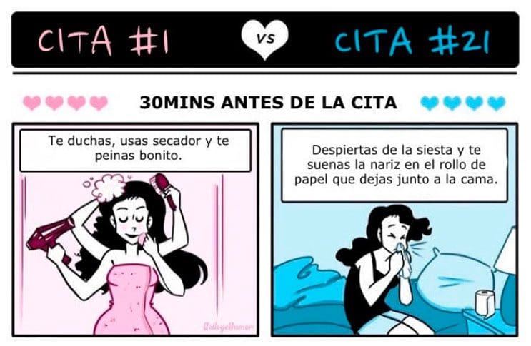 divertidas-ilustraciones-nos-muestran-como-somos-las-chicas-en-la-primera-vs-las-demas-citas-2