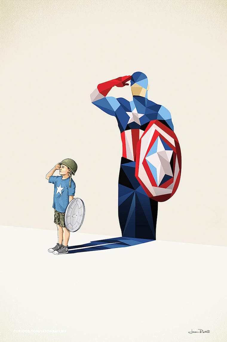 asombrosas-ilustraciones-con-lo-que-muchos-ninos-quisieran-ser-capitan-america