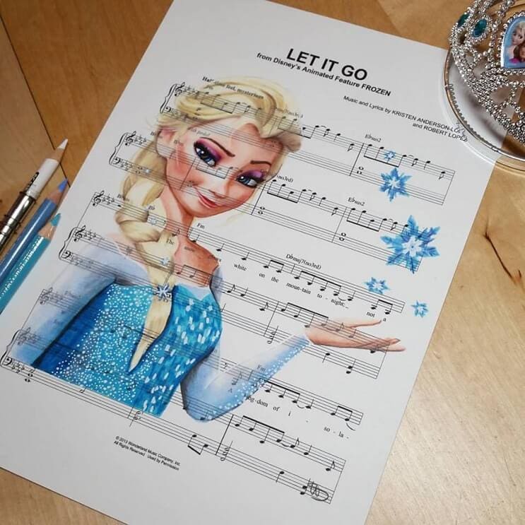 personajes-de-disney-dibujados-sobre-las-letras-de-sus-canciones-frozen