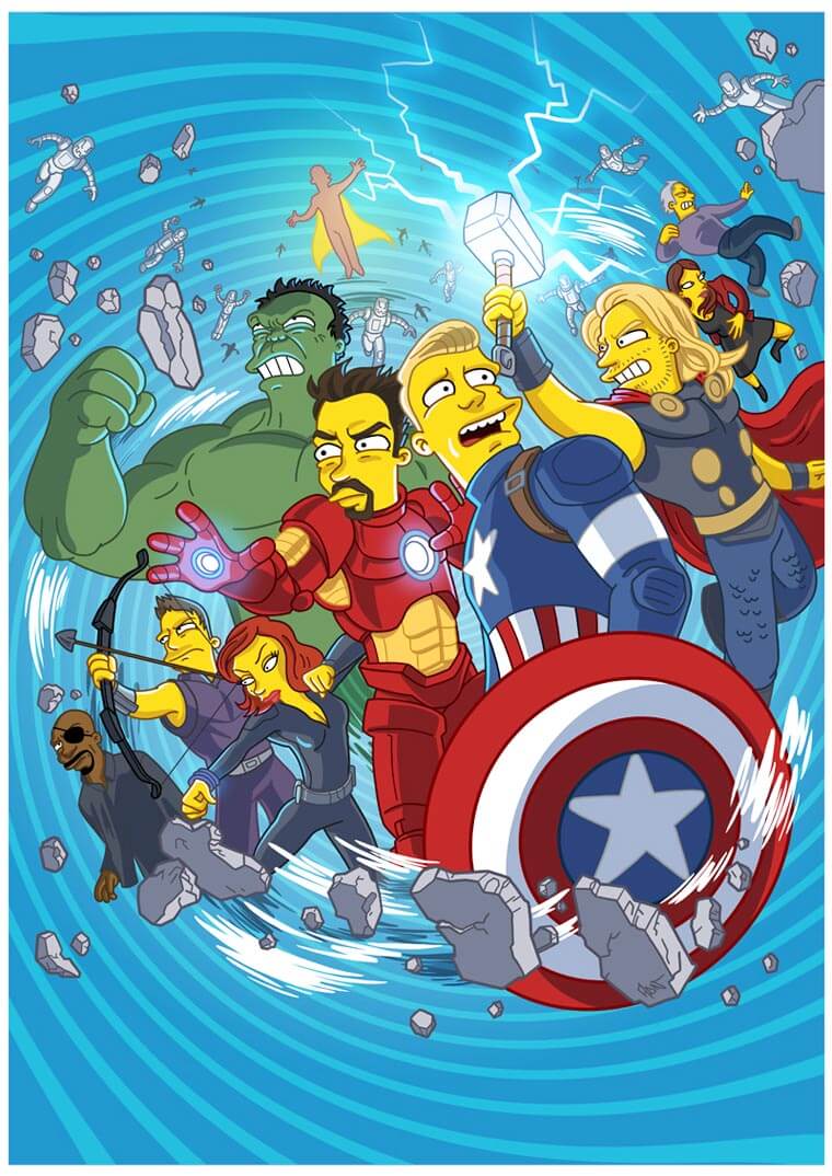 transformando-series-y-peliculas-al-estilo-de-los-simpson-the-avengers