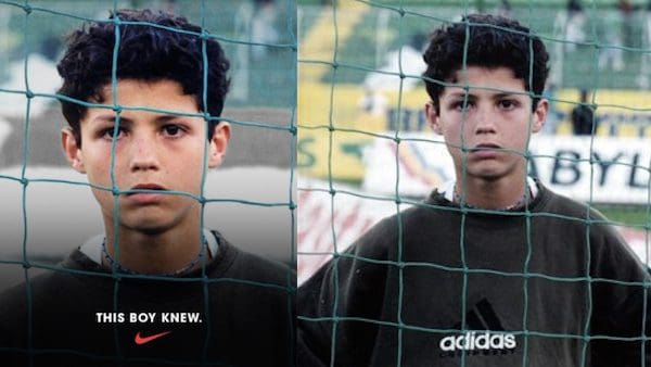 Este anuncio de recortó a Adidas de la foto Cristiano Ronaldo