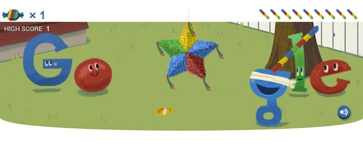 piñata doodle de Google