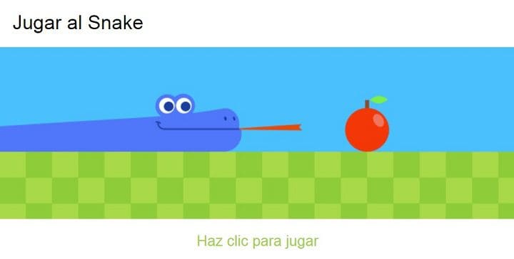 snake doodle de hoy en Google