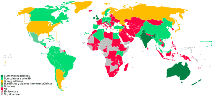Países con Ley de libertad de Panorama