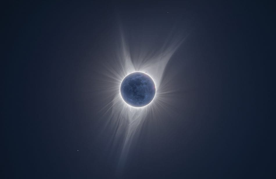 Astrofotografía, Earth Shine de Peter Ward en Australia
