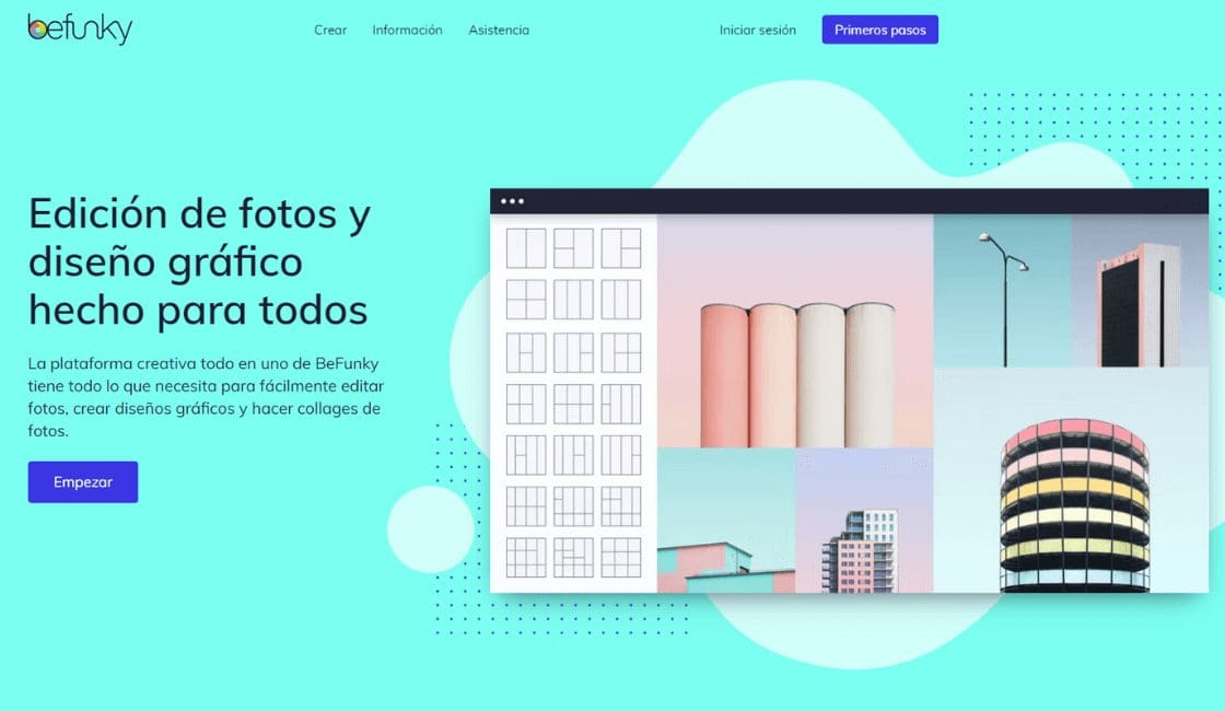 Befunky, app collage fotos gratis muy intuitiva y rápida