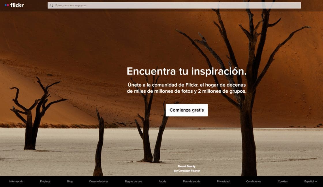 Flickr, otra de las mejores app para guardar fotos Flickr, otra app para guardar fotos