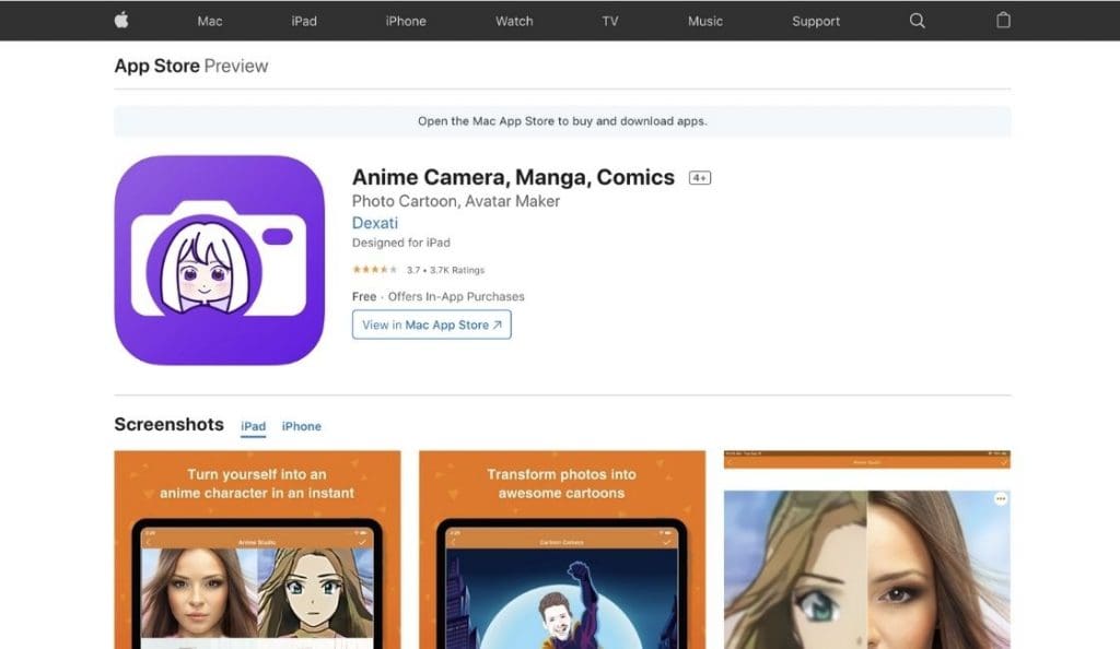 anime camera app
