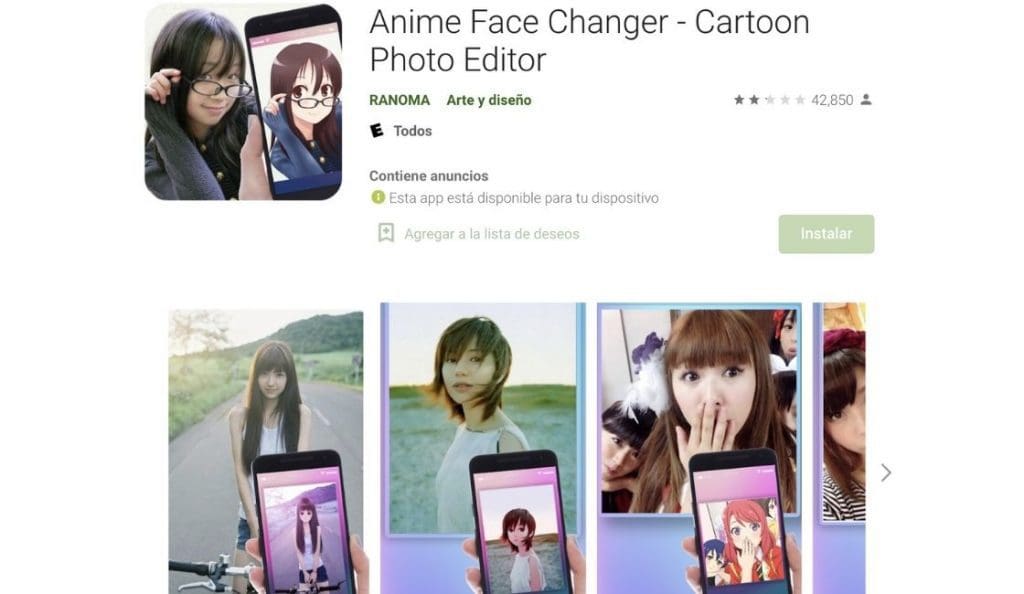 anime face app