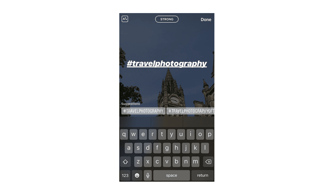 Aplica hashtag en Instagram Stories 