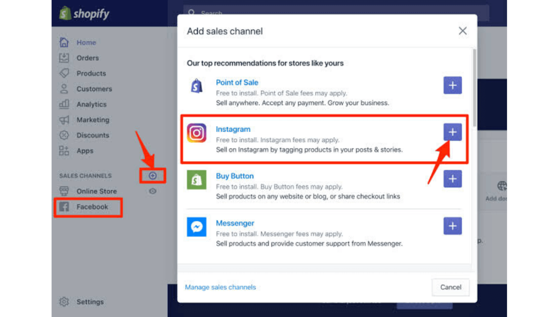 cómo instalar Instagram Shopping configurando el canal de ventas de Instagram