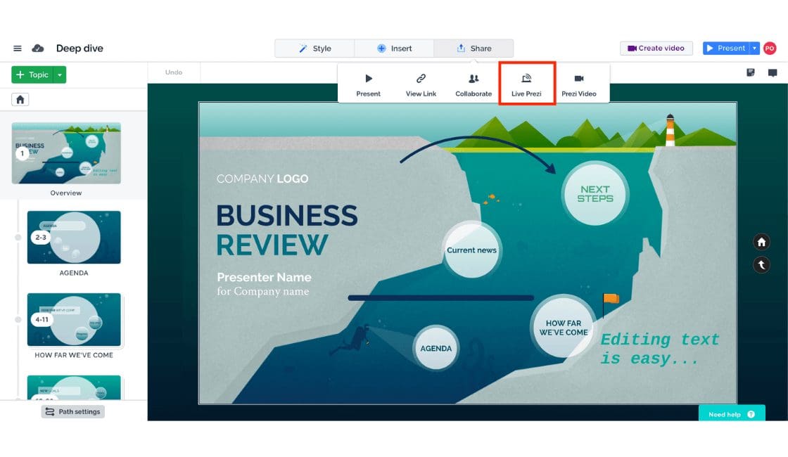 App Prezi Prezi app