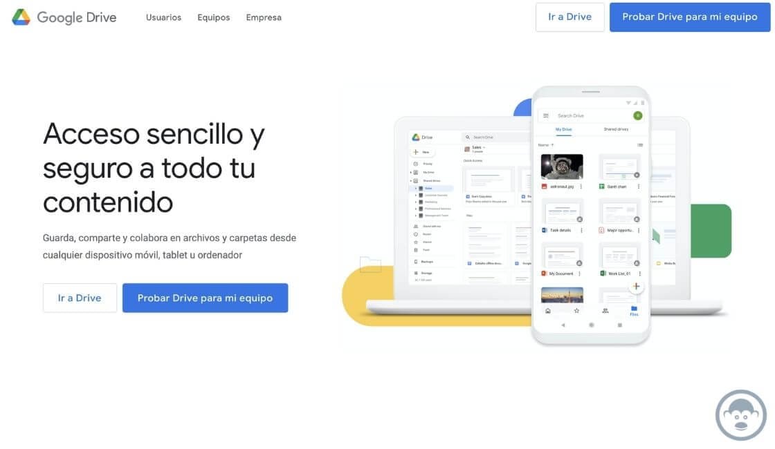 app Drive para trabajo en casa