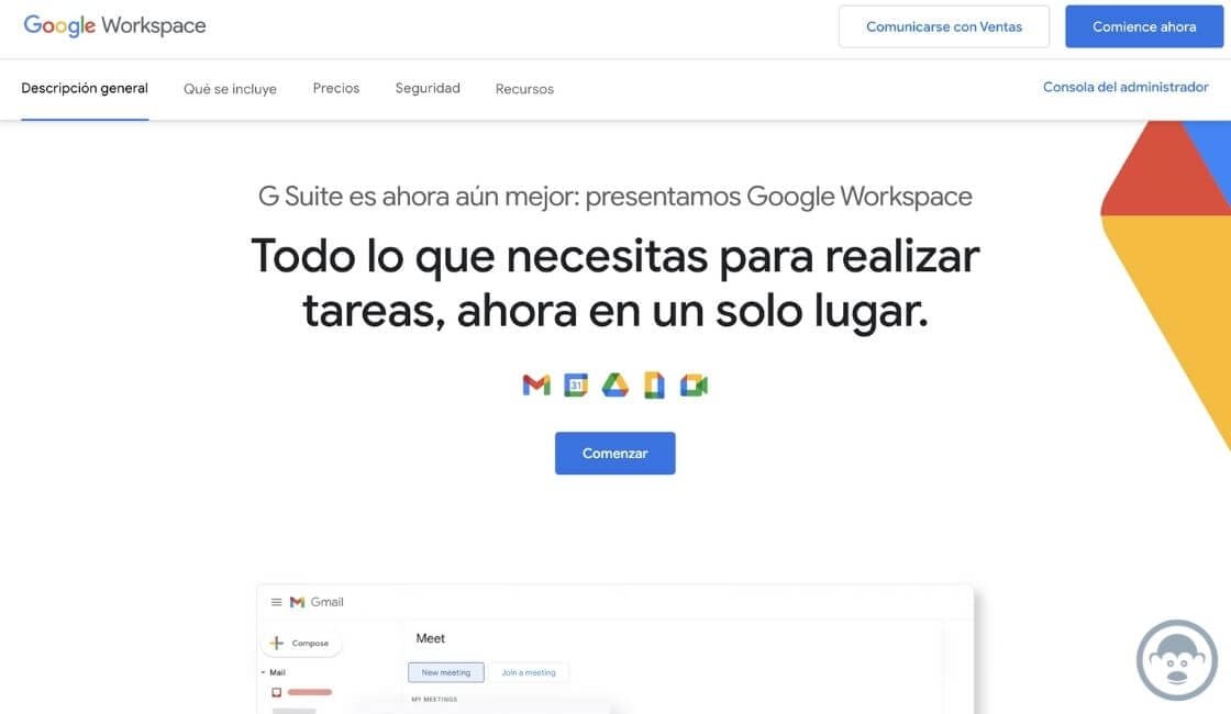 app para teletrabajo Google Workspace