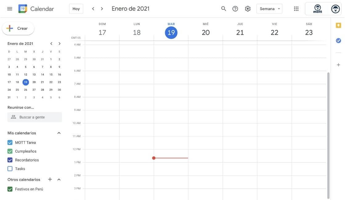 app Calendar para trabajo remoto