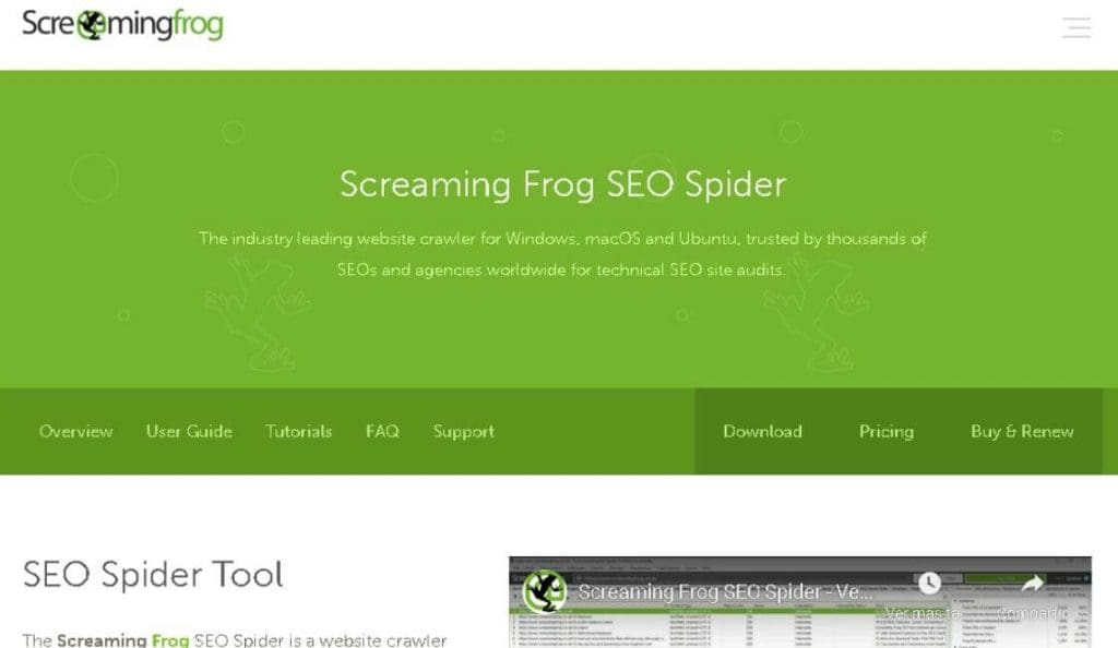 Screaming Frog SEO Spider analisis