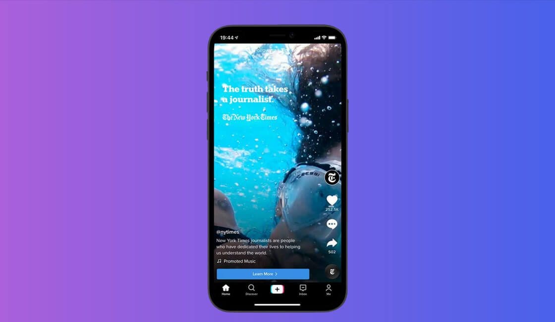 TikTok ads The New York Times