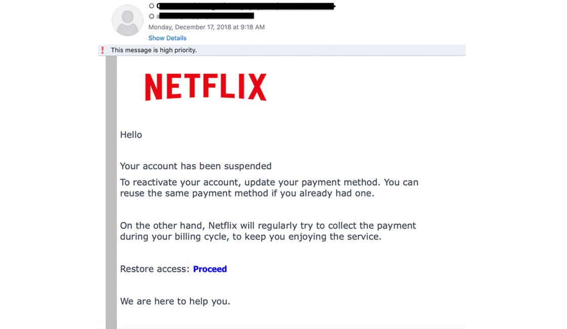 Netflix usada por estafadores que quieren información
