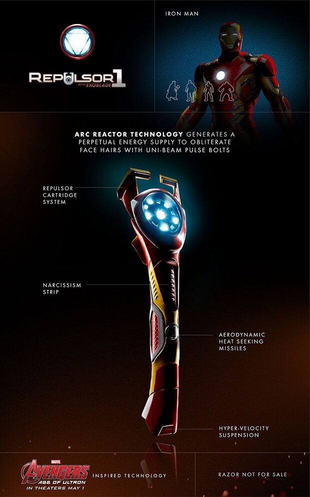 Gillete de Iron Man
