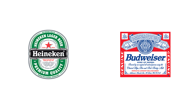 Heineken Budwiser Brand Colour Swap
