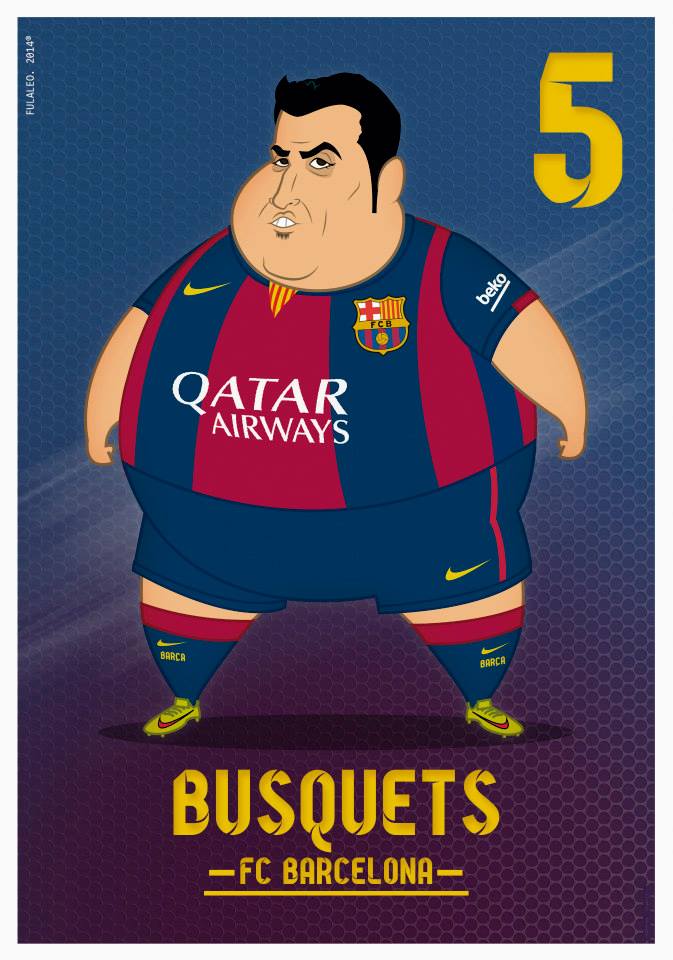 busquets jugadores del Barcelona y Real Madrid sobrepeso