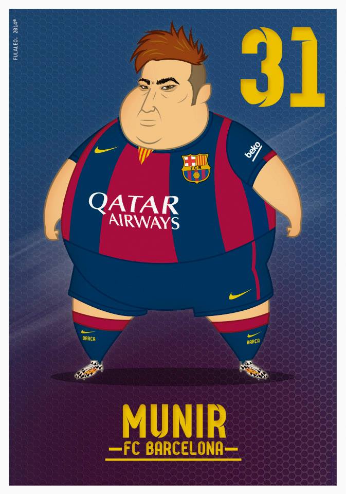 munir jugadores del Barcelona y Real Madrid sobrepeso