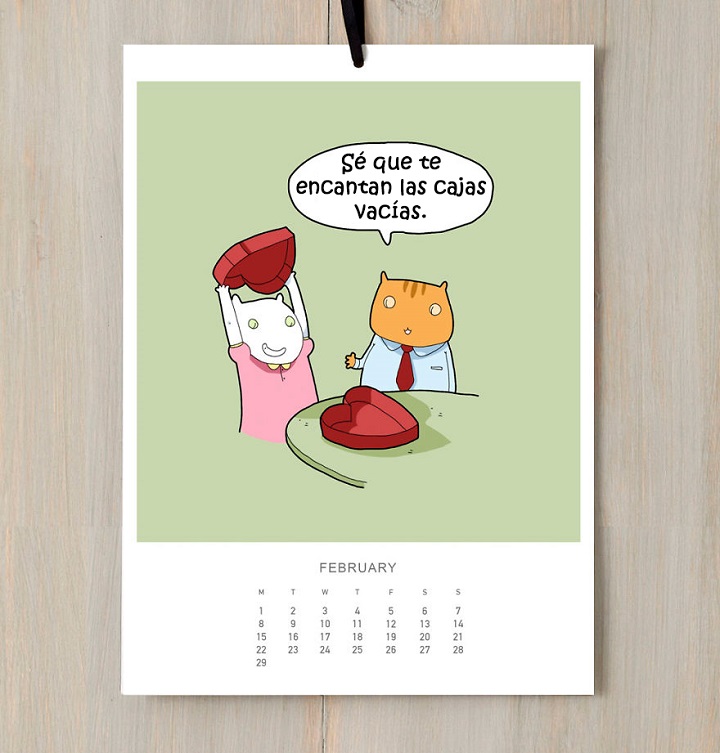 Lingvistov calendario calendario gatos humor