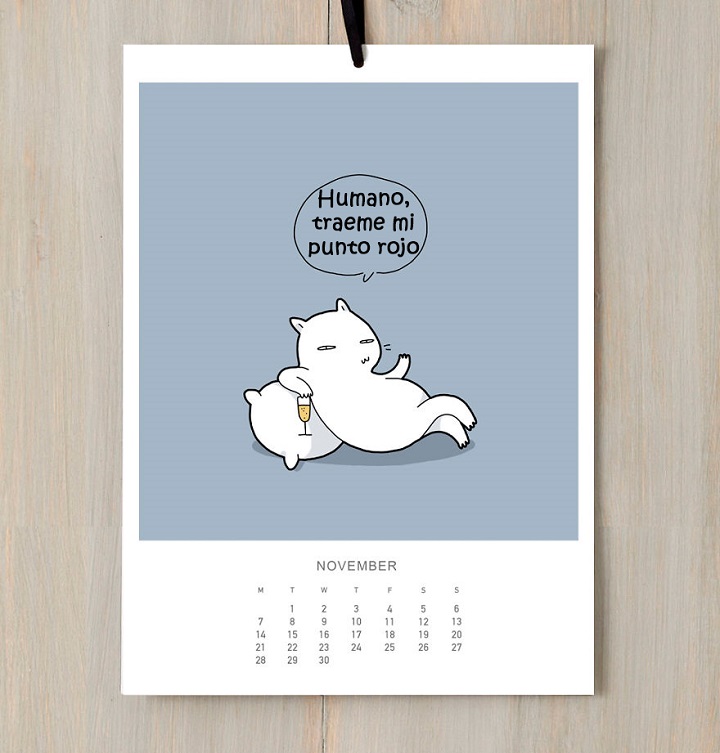 noviembre gatos calendario Lingvistov