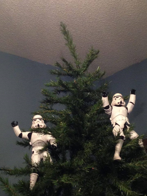 techo de navidad de los stormtroopers