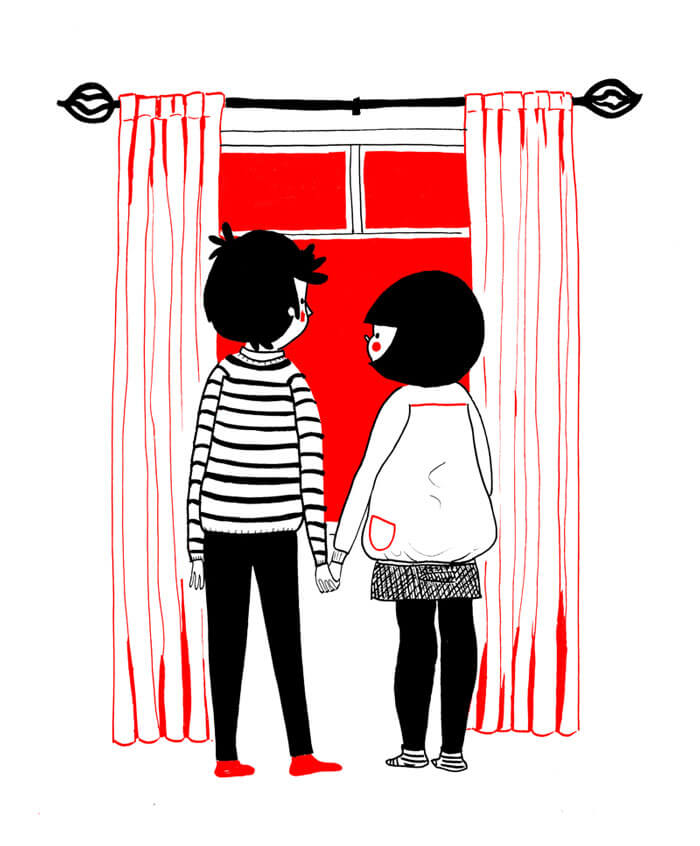novios agarrados de la mano soppy